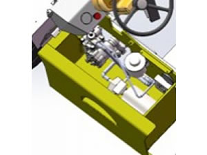 Este rebocador de bagagens elétrico possui um motor de direção para acionar o mecanismo de direção