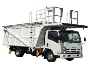 Caminhão para coleta de lixo de aeronaves